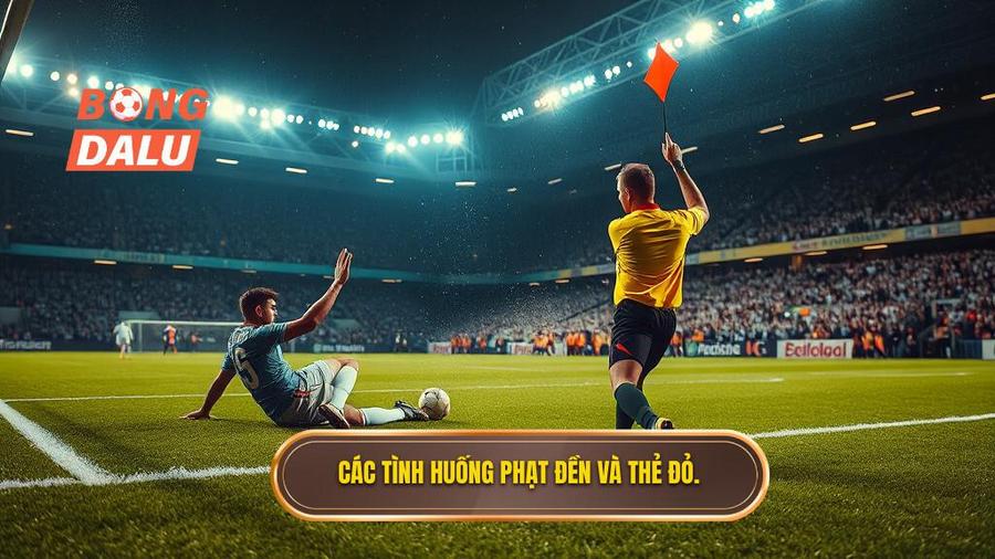 2. Các tình huống phạt đền và thẻ đỏ.